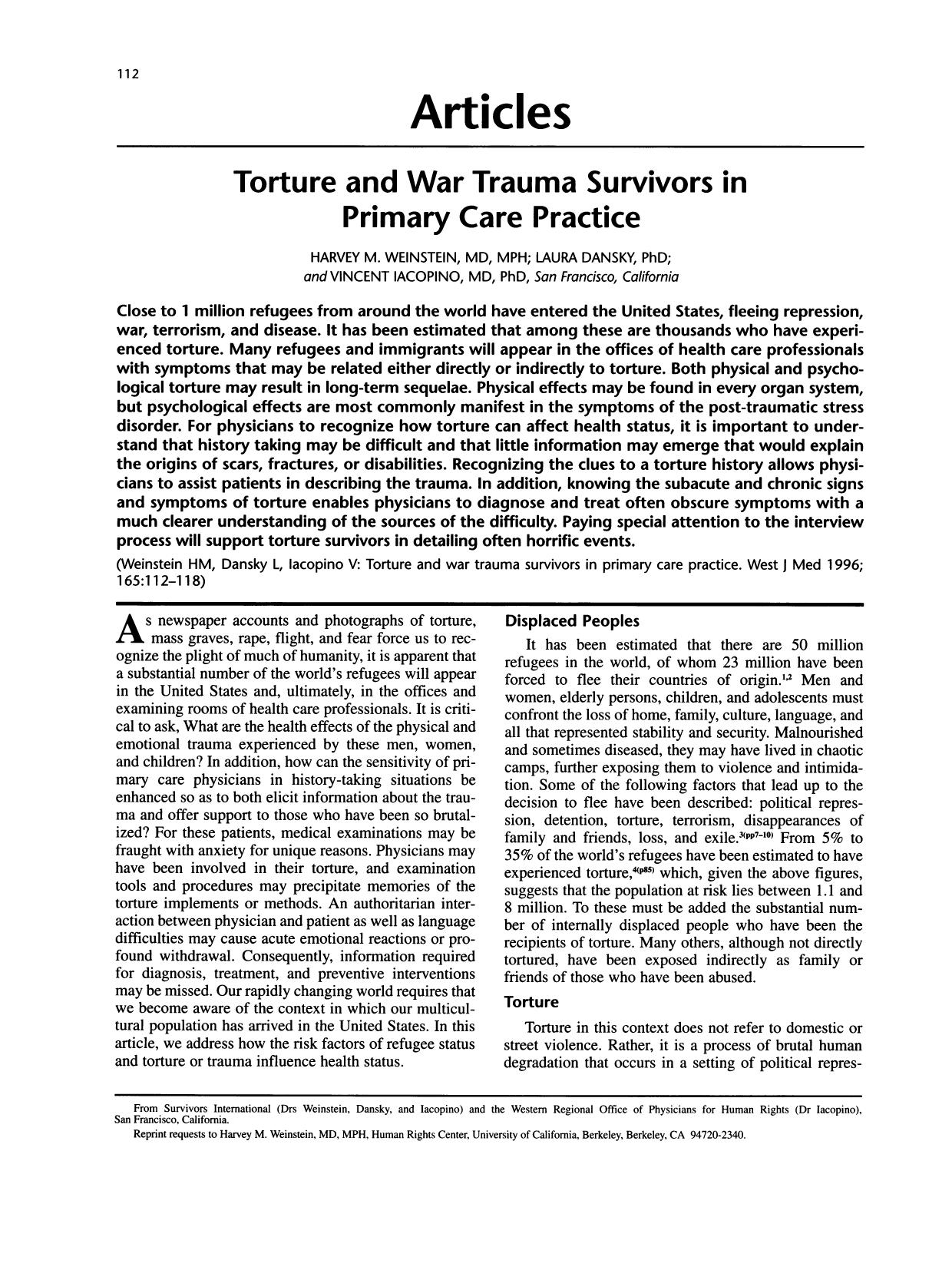 Torture and War Trauma Survivors-1