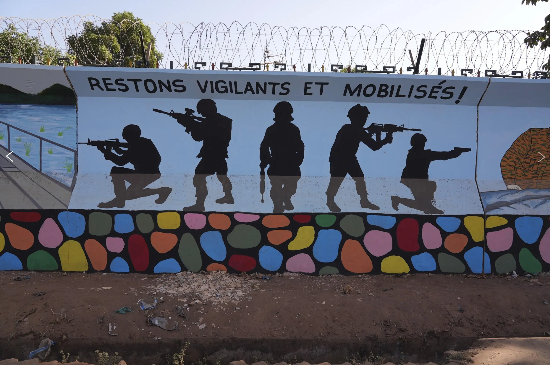 A mural in Ouagadougou, Burkina Faso. Photo by AP.