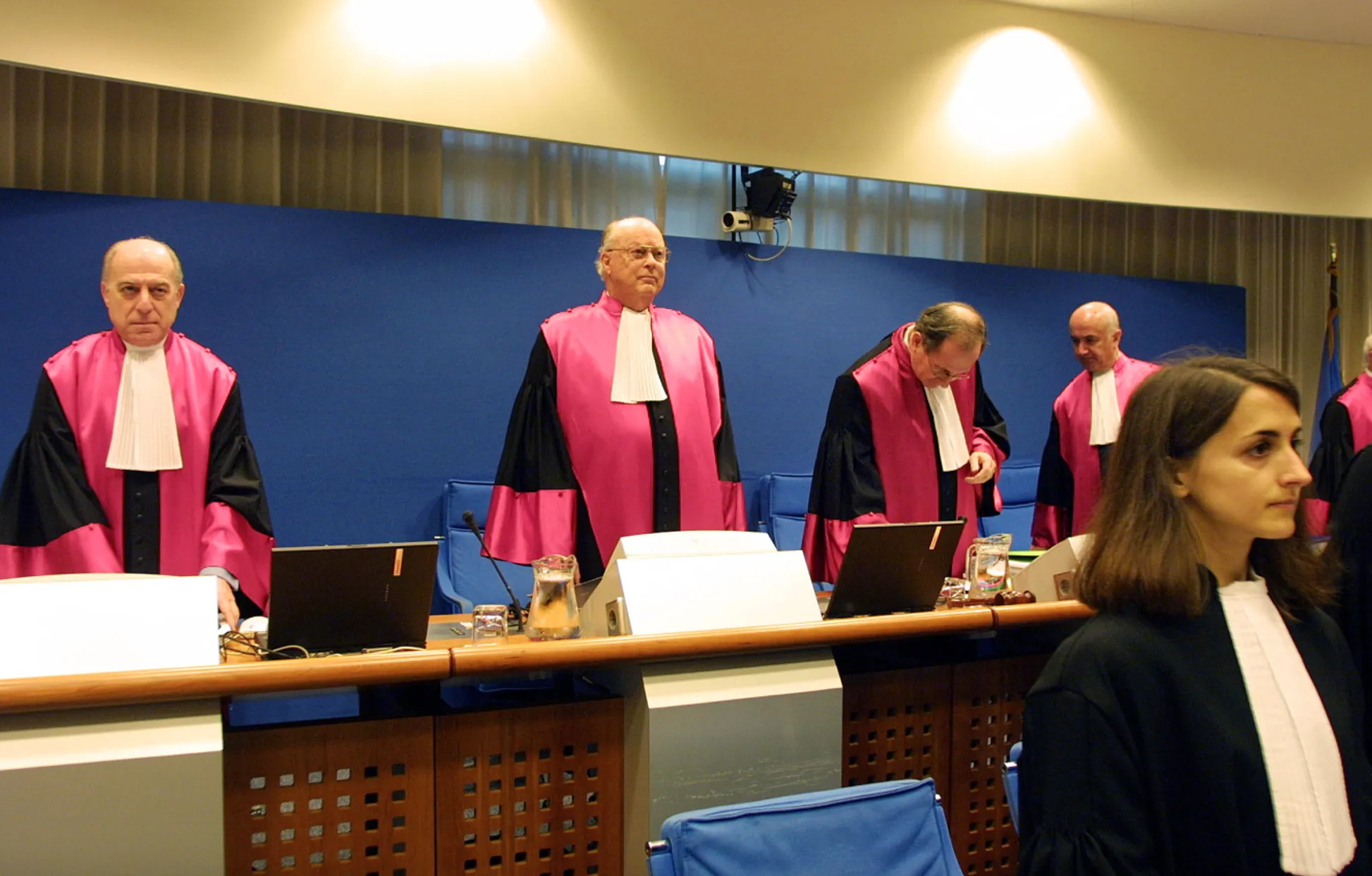 International Criminal Court judges in the Appeals Chamber. Photo by Michel Porro/Getty Images.