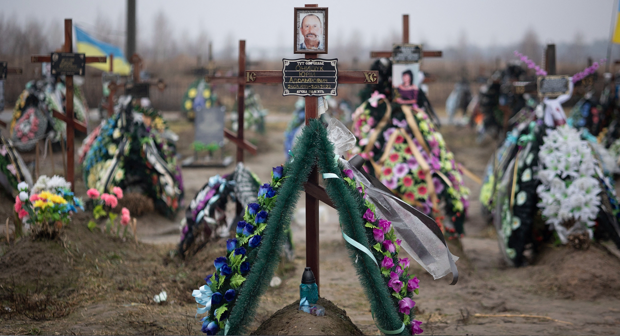 Russian troops may have committed mass killings of civilians after their invasion in Bucha, near the Ukrainian capital, In Bucha. Photo by Raphael Lafargue for AP/Sipa.
