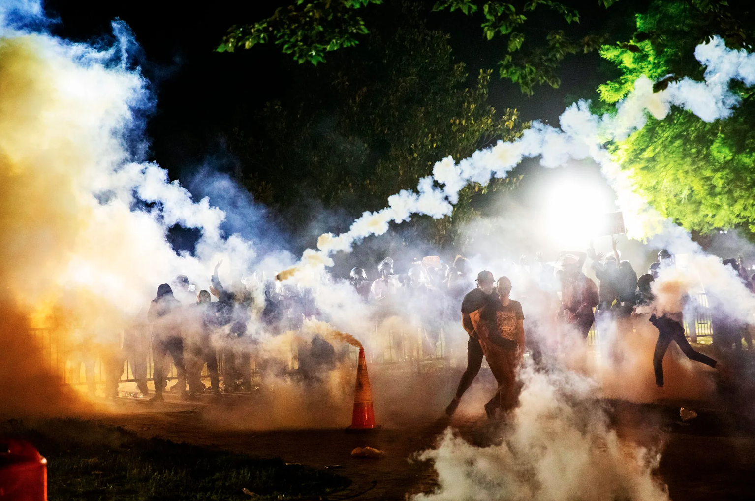 When victims are hit with tear gas, it causes fits of coughing and sneezing— a potentially potent recipe for spreading coronavirus.