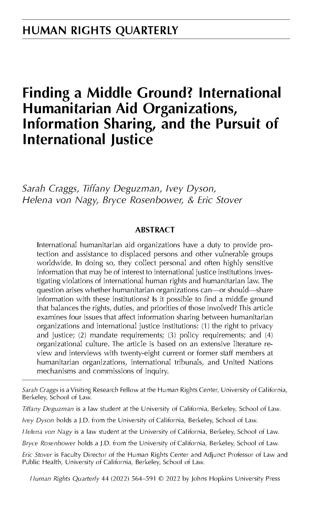 Pages from Finding a Middle Ground? International Humanitarian Aid Organizations, Information Sharing, and the Pursuit of International Justice