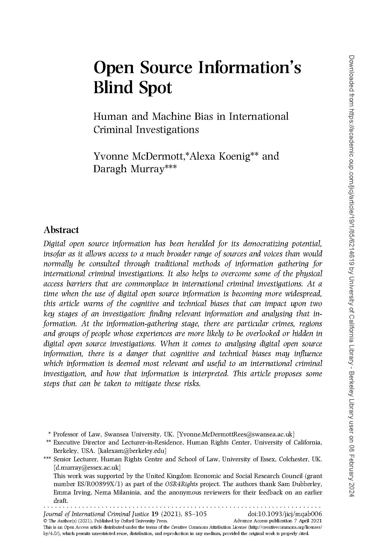 Pages from Open Source Information’s Blind Spot