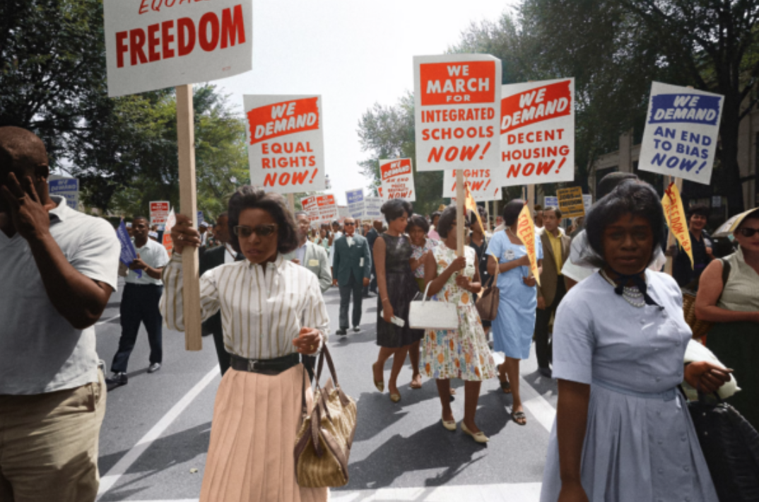 Women activists apart of the Civil rights march on Washington, D.C.